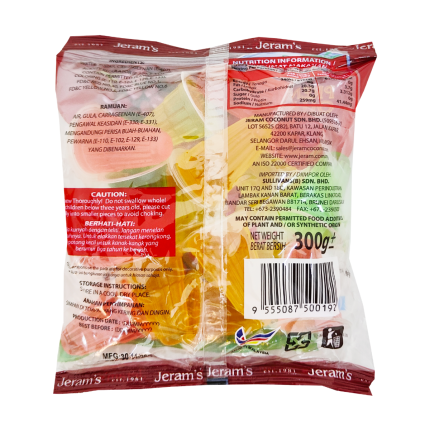 JERAM Premium Quality Mini Fruit Jelly 228g